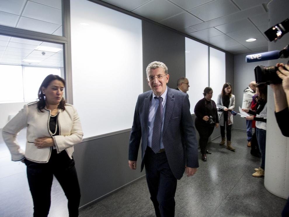 Sebastián Celaya en la reunión del Consejo Asesor de la Salud Mental de Aragón.