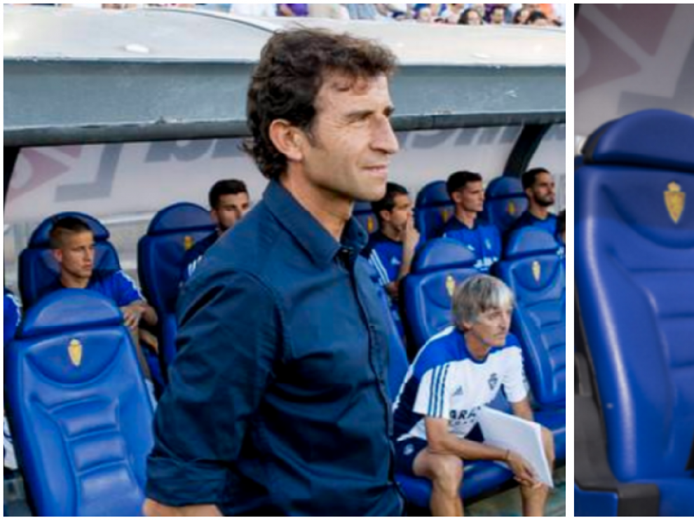Luis Milla y Raúl Agné, los dos entrenadores del Real Zaragoza en la primera vuelta de esta liga 2016-17.