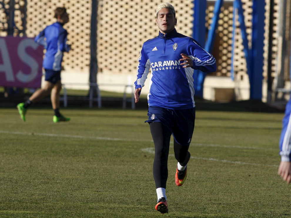 Jesús Valentín, el primer fichaje de invierno del Real Zaragoza, en la Ciudad Deportiva.