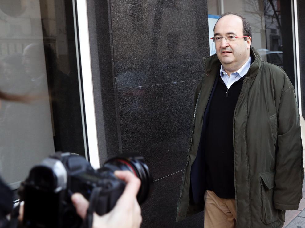 Iceta a su llegada al Comité Federal del PSOE.