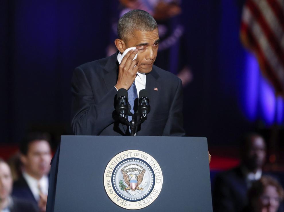 Obama en su último discurso como mandatario en Chicago.