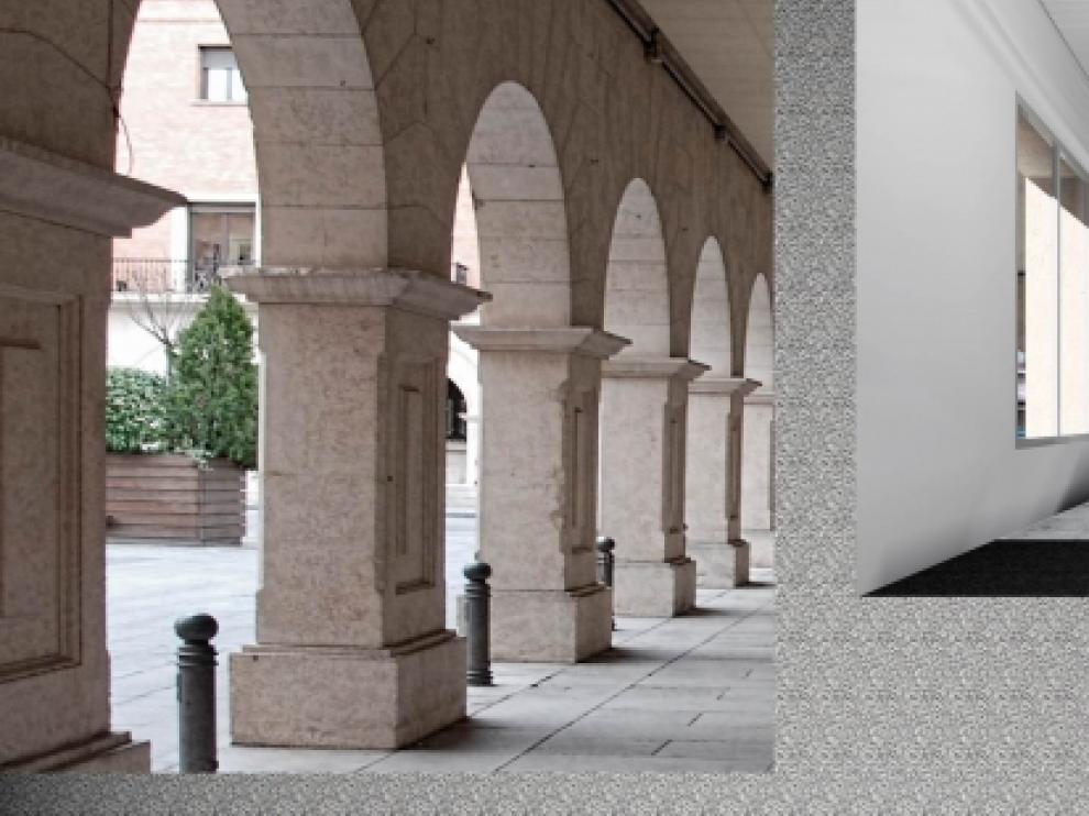 Recreación Palacio de Justicia de Teruel.