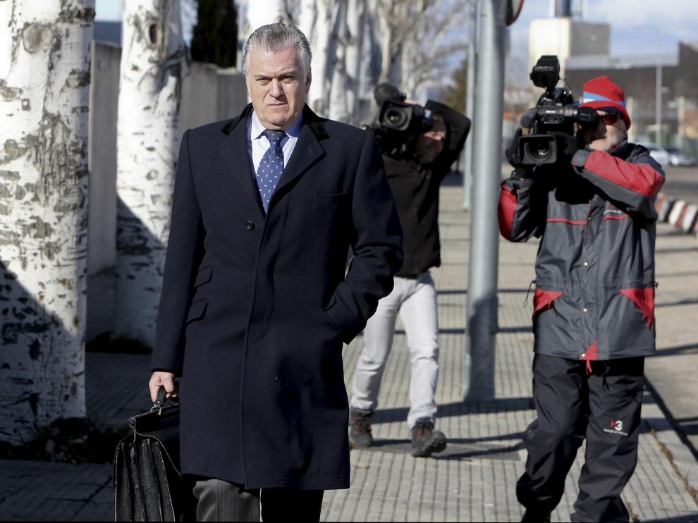 El extesorero del PP Luis Bárcenas, a su salida de la sede de la Audiencia Nacional
