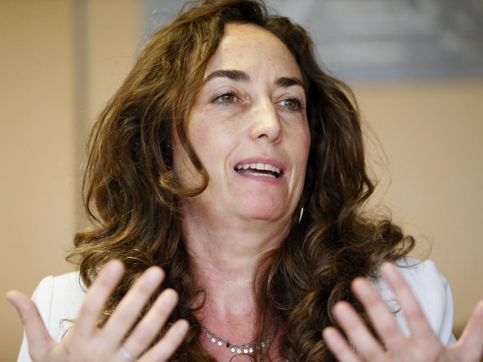 Carolina Punset en la oficina de la Unión Europea en Madrid.