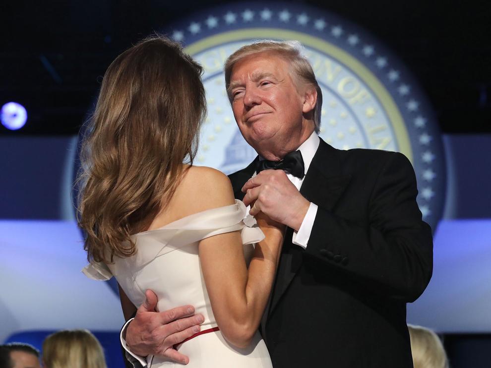 Trump y Melania, en uno de los bailes de la investidura.