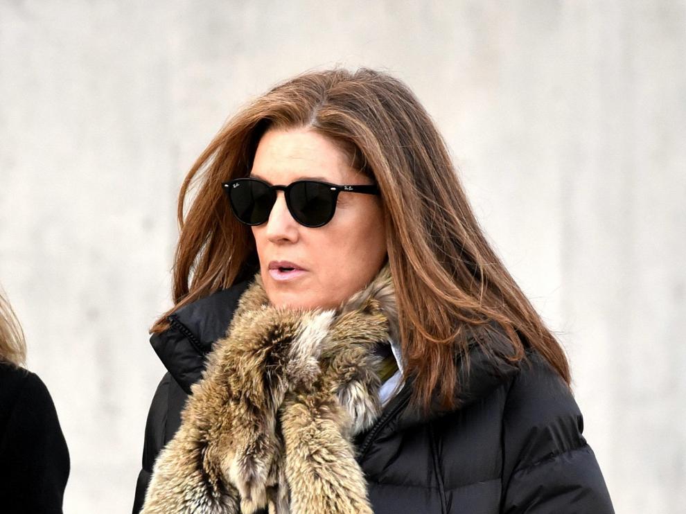 Rosalía Iglesias, esposa de Luis Bárcenas, a su llegada a la Audiencia Nacional en San Fernando de Henares.