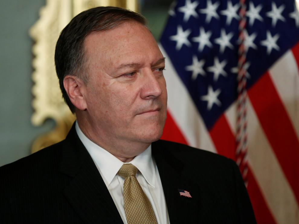 Mike Pompeo antes de tomar posesión de su cargo.