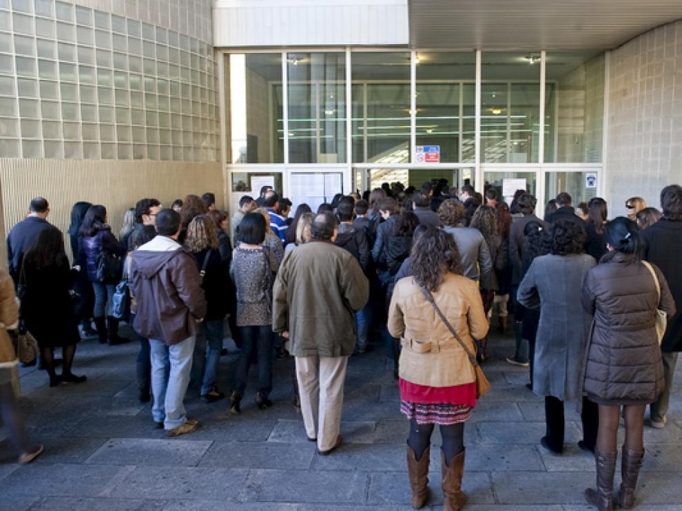 Imagen de archivo de unas oposiciones en Zaragoza.