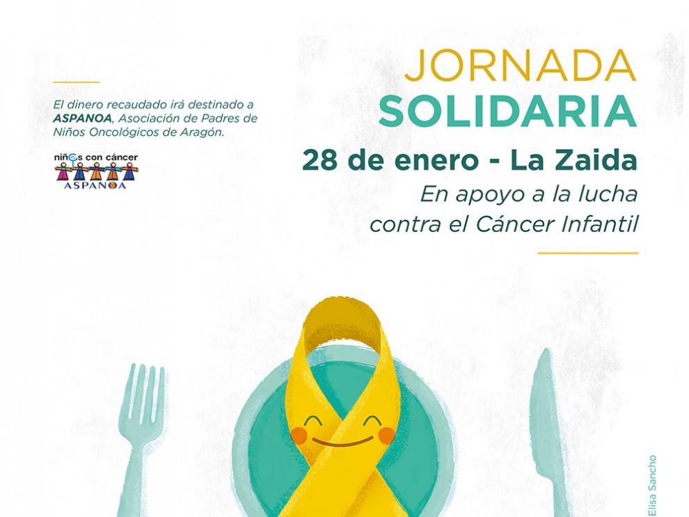 Cartel de la jornada solidaria en La Zaida.