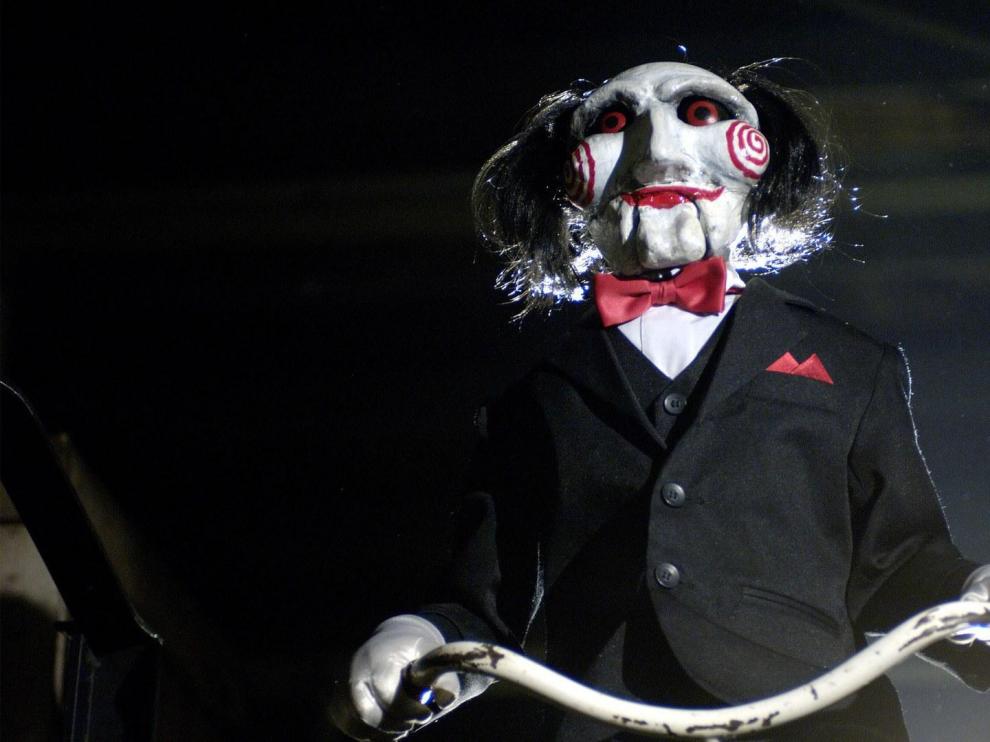 El retorcido asesino Jigsaw de 'Saw'.