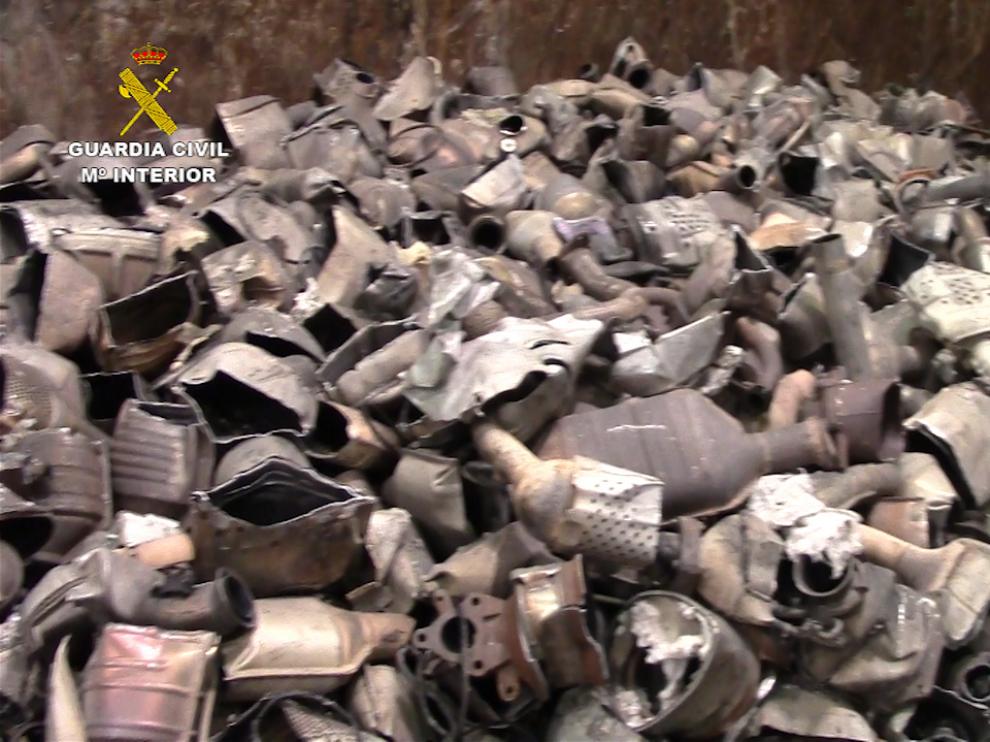 Material incautado a una banda que robaba catalizadores en Zaragoza y Teruel