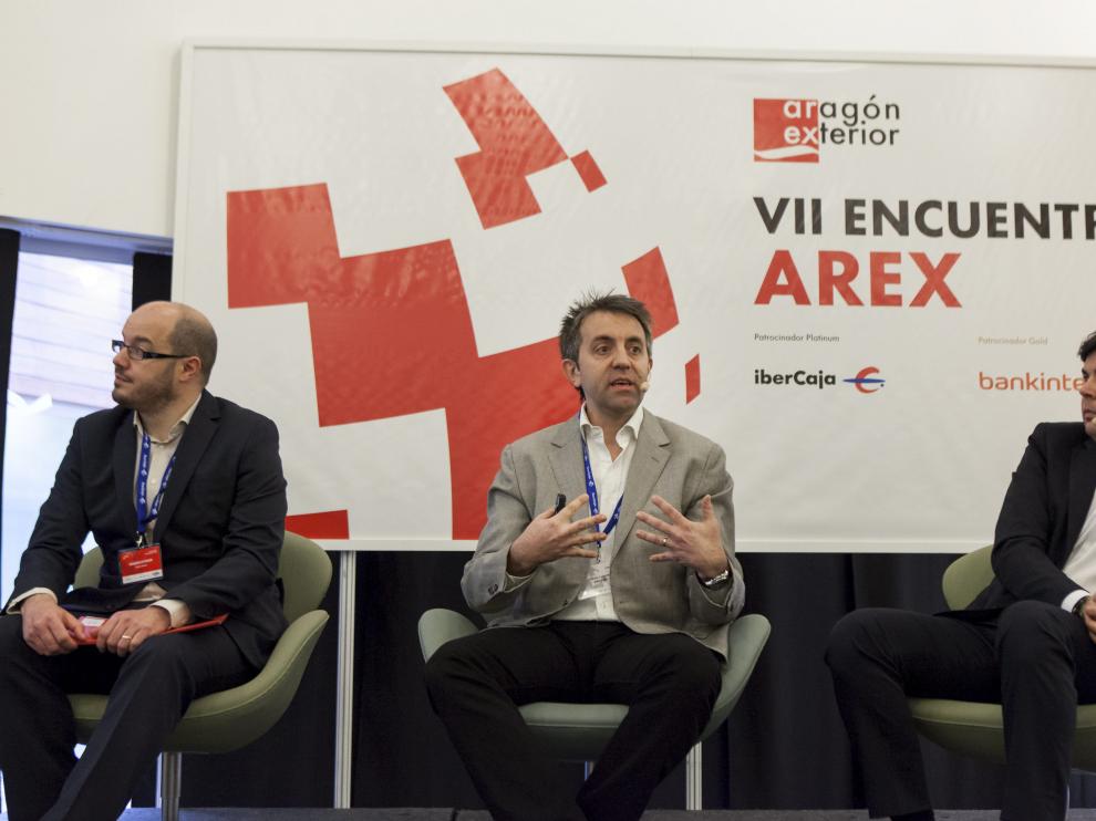 Una de las conferencias del VII Encuentro Internacional de Aragón Exterior protagonizada por Olivier Lamotte, de Amazon.