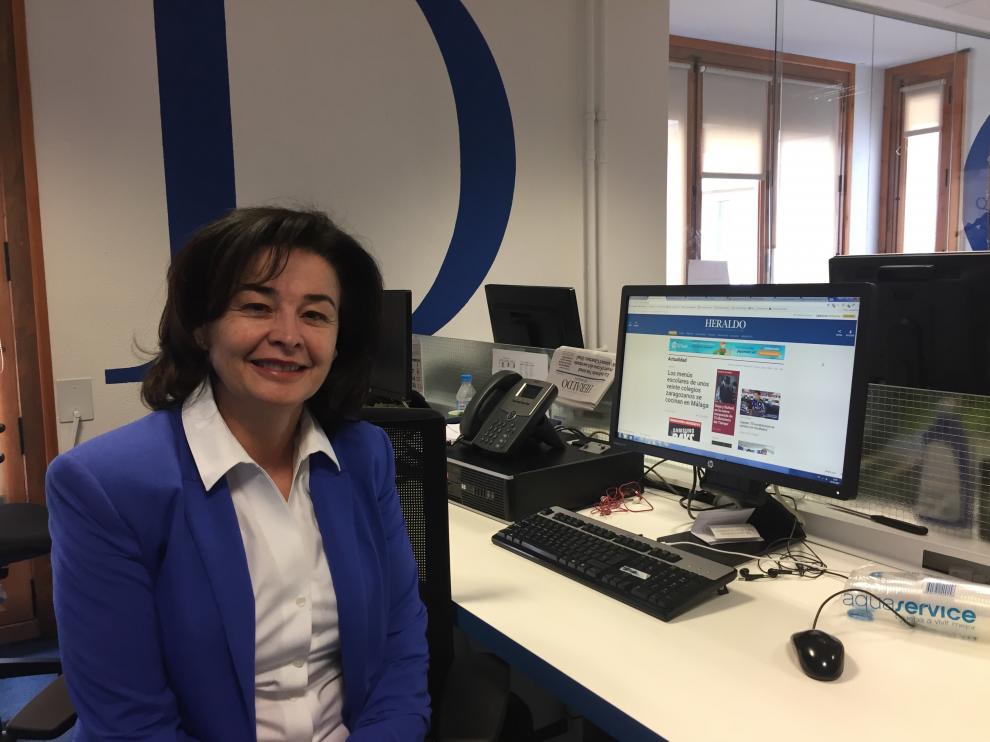 Olga Lázaro, psicopedagoga, en la redacción de HERALDO