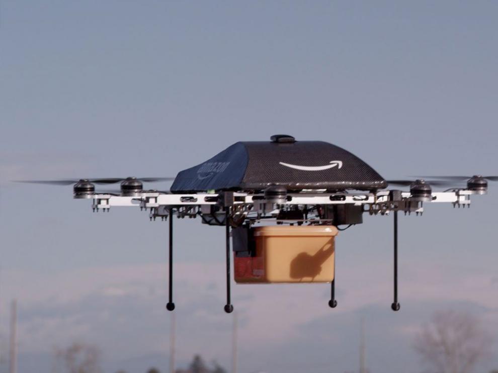 El repartidor dron de Amazon.