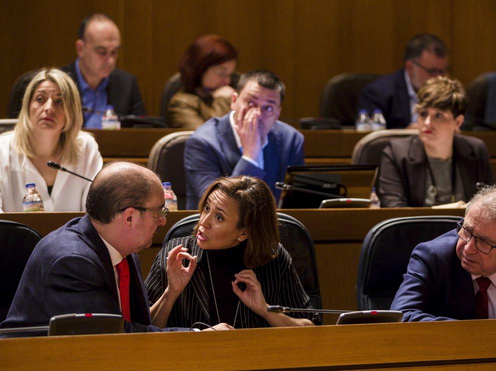 El pleno de las Cortes de Aragón este miércoles.