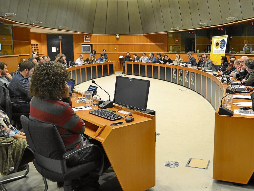 Un momento del debate celebrado ayer en Bruselas sobre el futuro de los territorios vinculados al carbón.