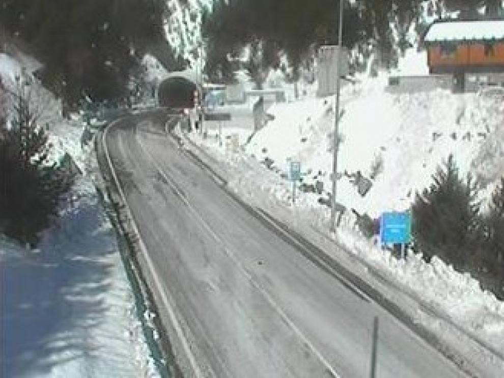 Imagen de esta mañana del túnel de Bielsa