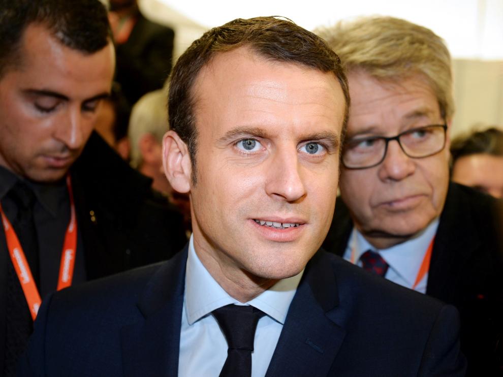 El candidato independiente, Emmanuel Macron