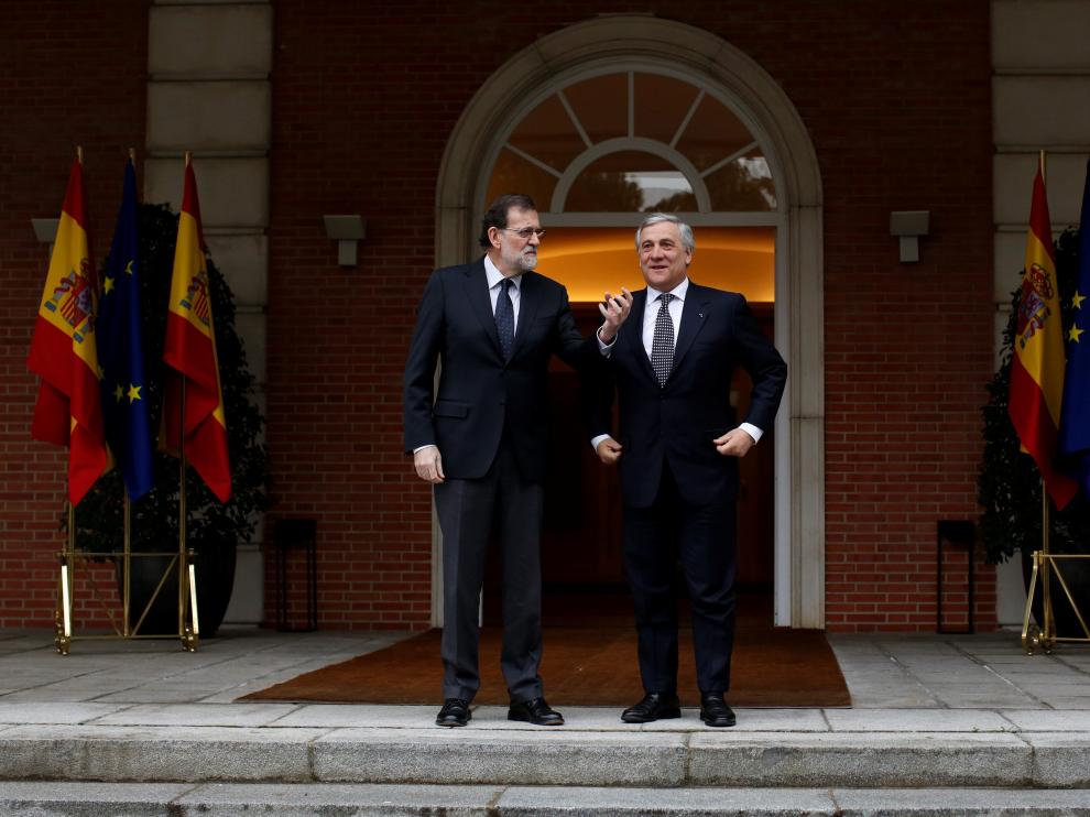 Tajani y Rajoy.