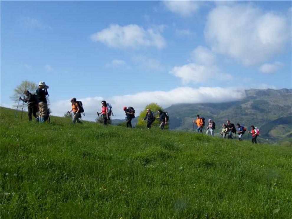 Un grupo en el GR11