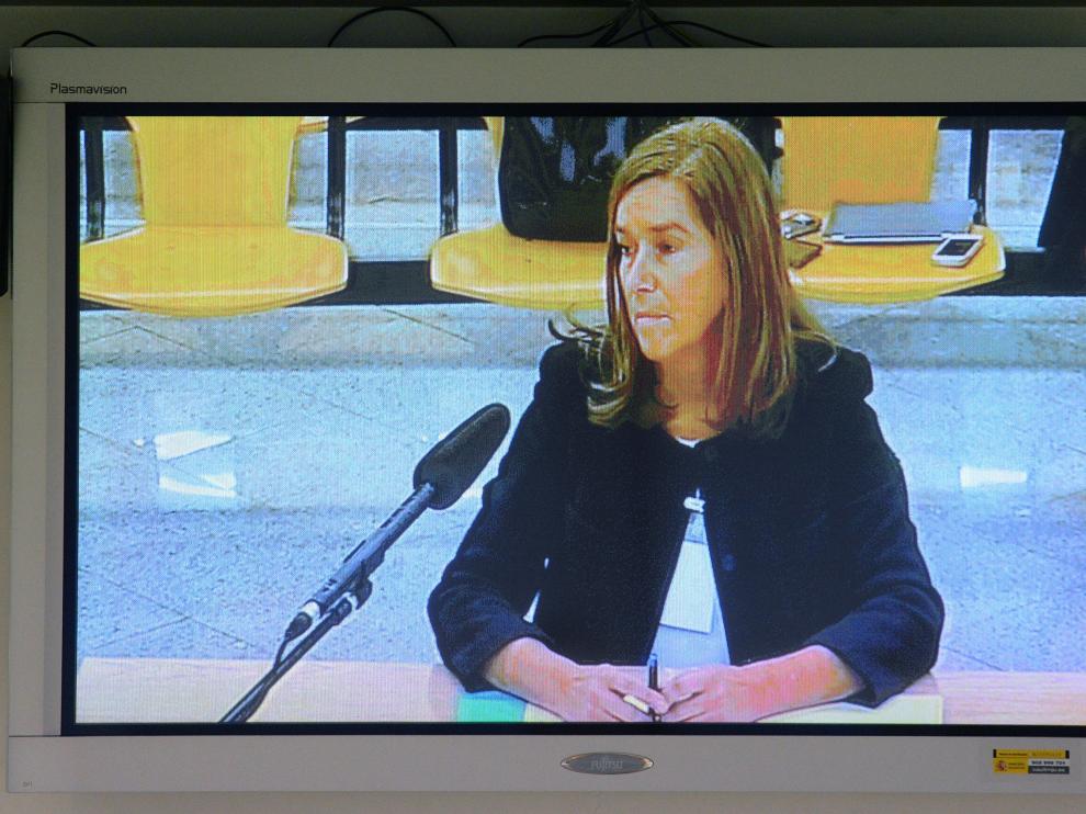 Declaración de la exministra Mato ante el tribunal este lunes.