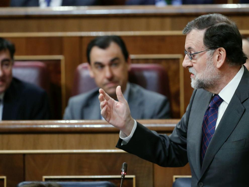 Mariano Rajoy este miércoles en el Congreso.