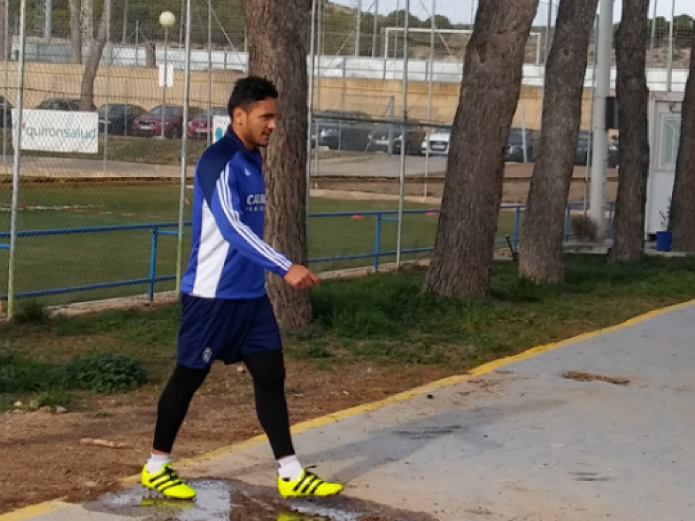 Marcelo Silva, en la mañana de este jueves al inicio del entrenamiento en la Ciudad Deportiva.
