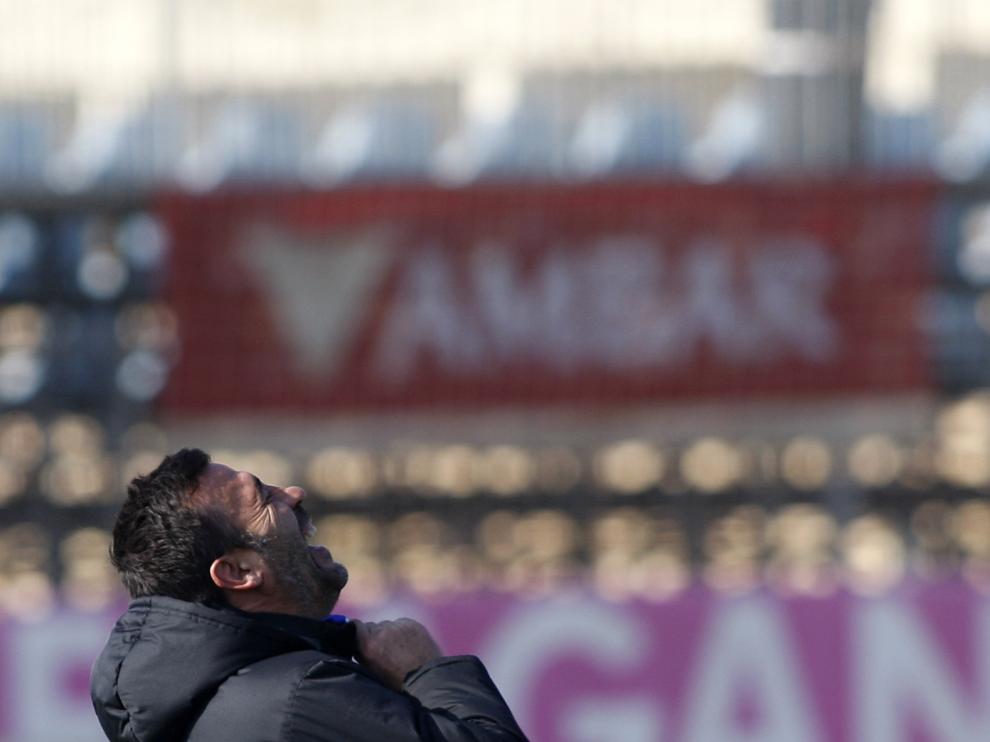 Raúl Agné durante el entrenamiento de este viernes.