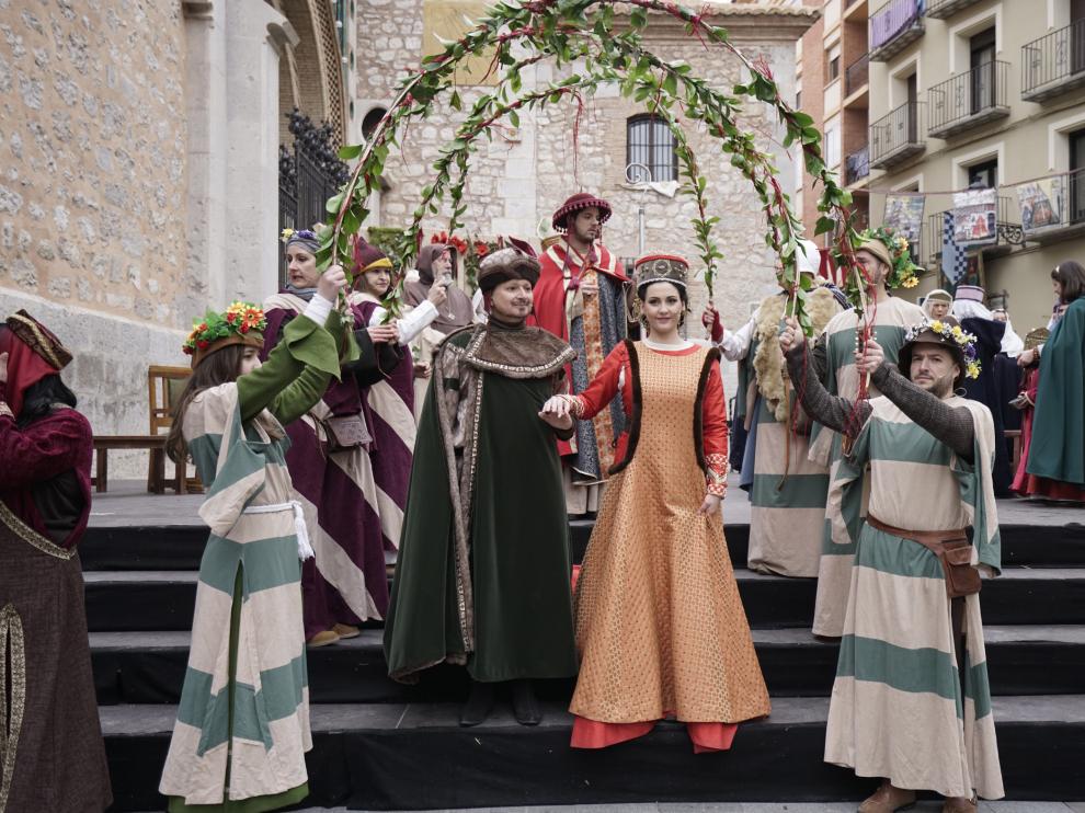 La escena principal de ayer recreó la boda de Isabel de Segura con Pedro de Azagra, el señor de Albarracín.
