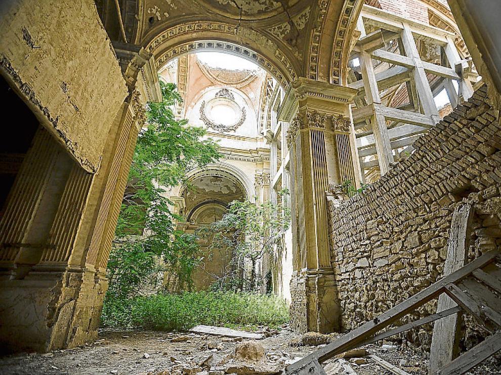 Monasterio de Santa Fe. El cenobio, entre Cuarte de Huerva y Cadrete, es la última incorporación a la lista roja de patrimonio.