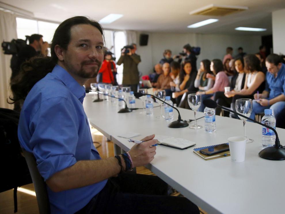 Pablo Iglesias, en el Consejo Ciudadano de Podemos, este sábado.