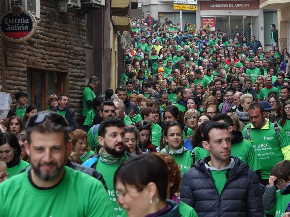 La marcha ha comenzado en el paseo Segoñé y ha vestido de verde la ciudad.
