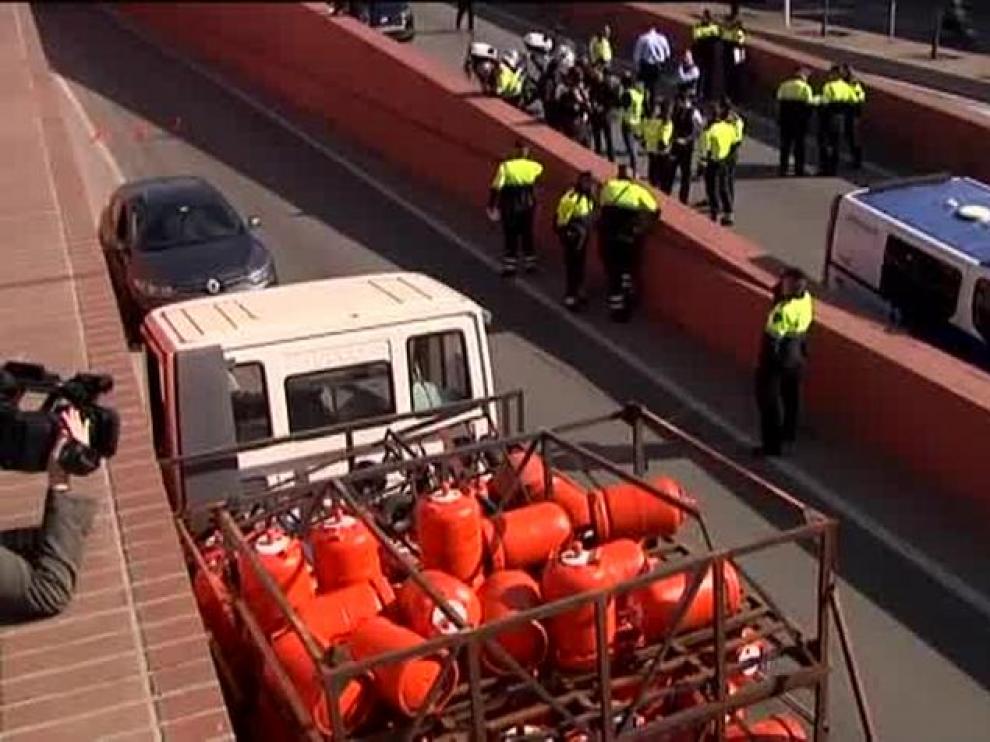 Detienen a un hombre que robó un camión cargado de bombonas de butano.