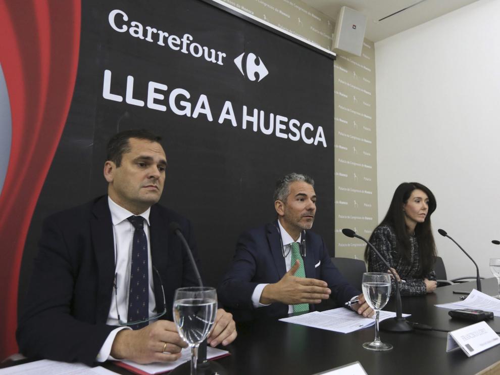 Rueda de prensa de presentación de la apertura del supermercado.