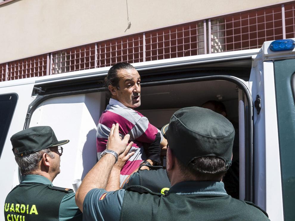 Pablo Canales, en julio de 2016, en los juzgados de Ejea.