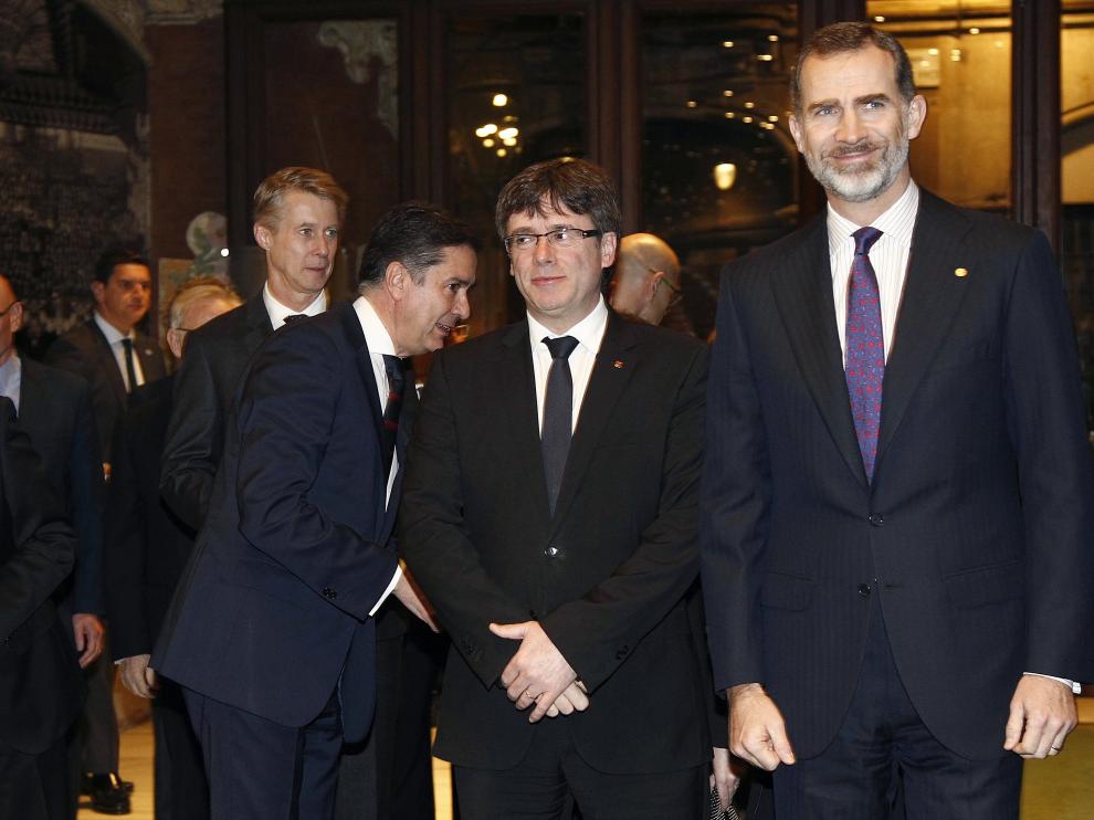 Ambos se saludaron con cordialidad antes de la cena.