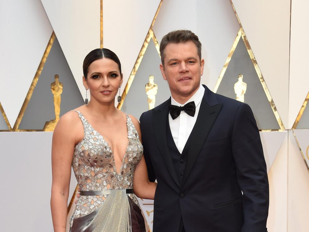 Matt Damon y su mujer Luciana Barroso