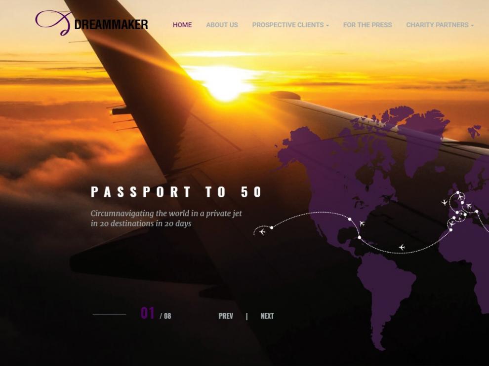 La web de 'Passport to 50', donde se detalla esta especial vuelta al mundo