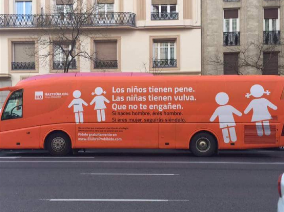 El autobús de la campaña 'Hazte Oír'.