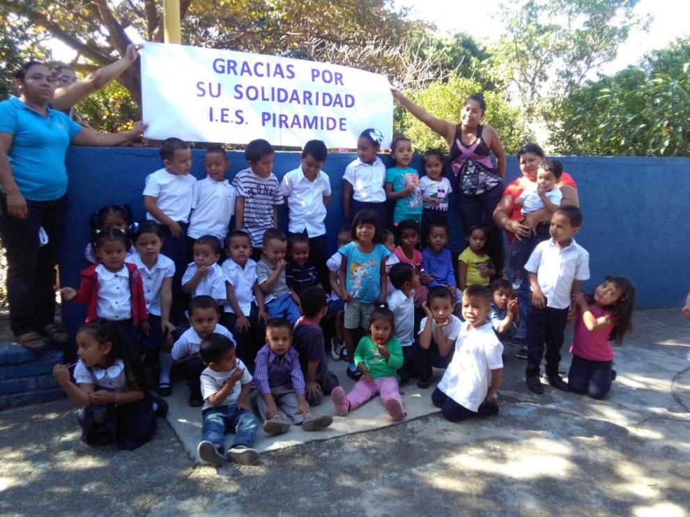 Niños de los centros de educación infantil que mantiene la ONG Monegros con Nicaragua en Ocotal