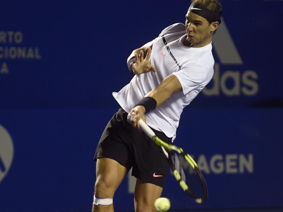 Nadal en la segunda ronda del Abierto Mexicano.
