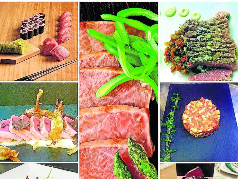 Preparaciones de algunos de los restaurantes participantes.