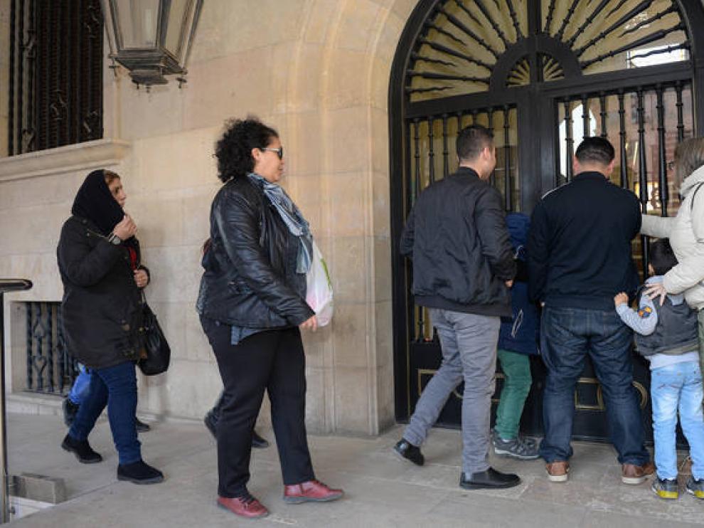 Los refugiados, acompañados por personal de Cepaim, testificaron el pasado domingo.