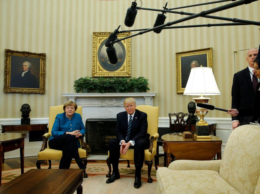 Merkel y Trump, durante su encuentro en la Casa Blanca el pasado marzo.