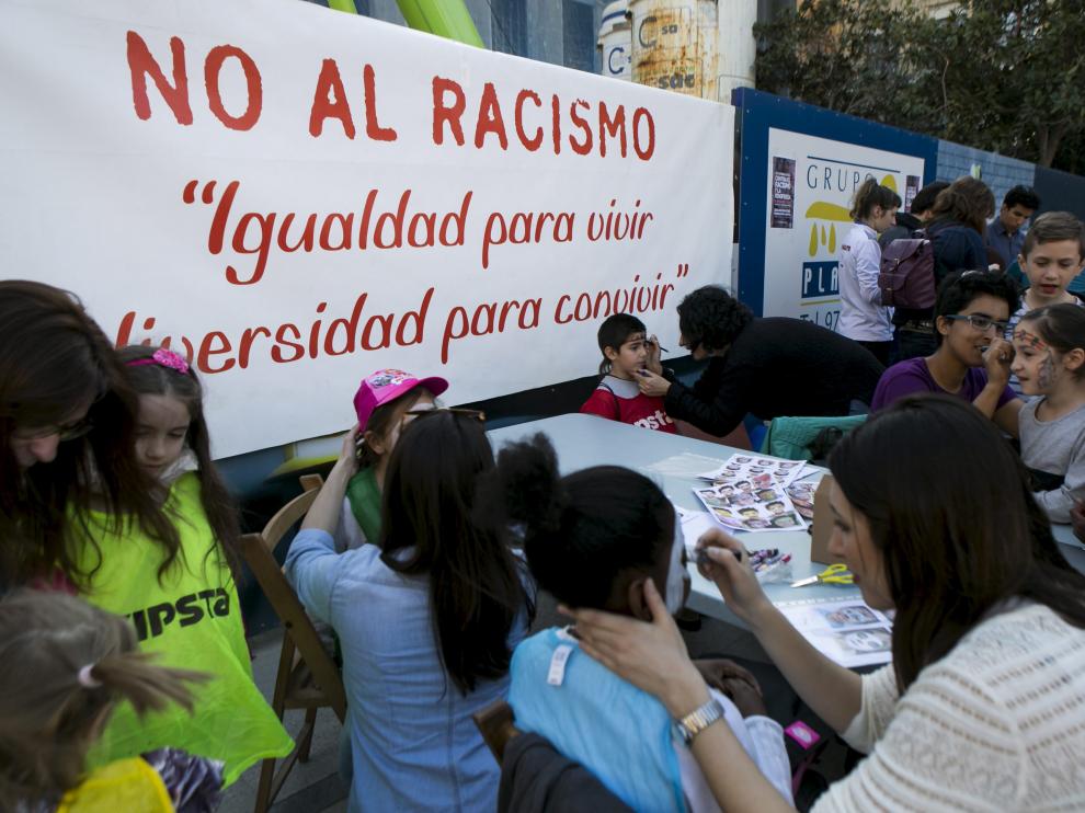 Concentración contra el racismo y la xenofobia.