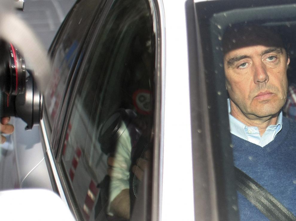 Miguel López a su salida de prisión.