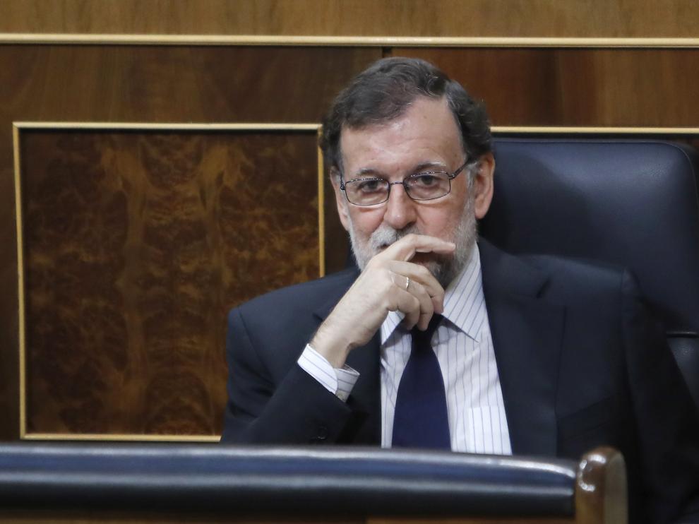 Mariano Rajoy en la sesión de control al Gobierno celebrada este martes.