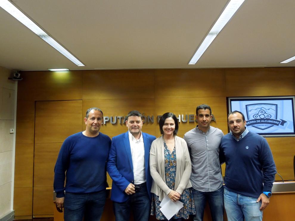 Los promotores del centro de BTT han presentado este jueves la iniciativa.