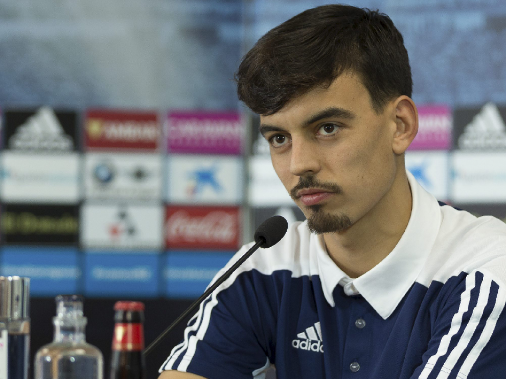 Edu Bedia, en rueda de prensa.