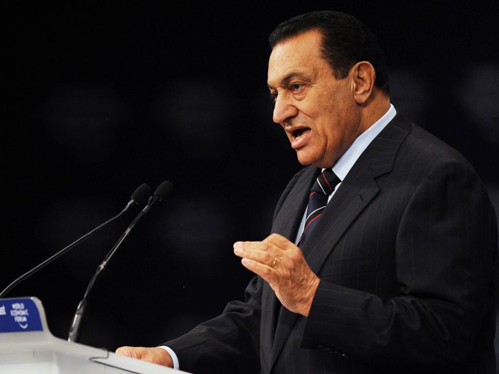 El expresidente egipcio, Hosni Mubarak, en 2008.